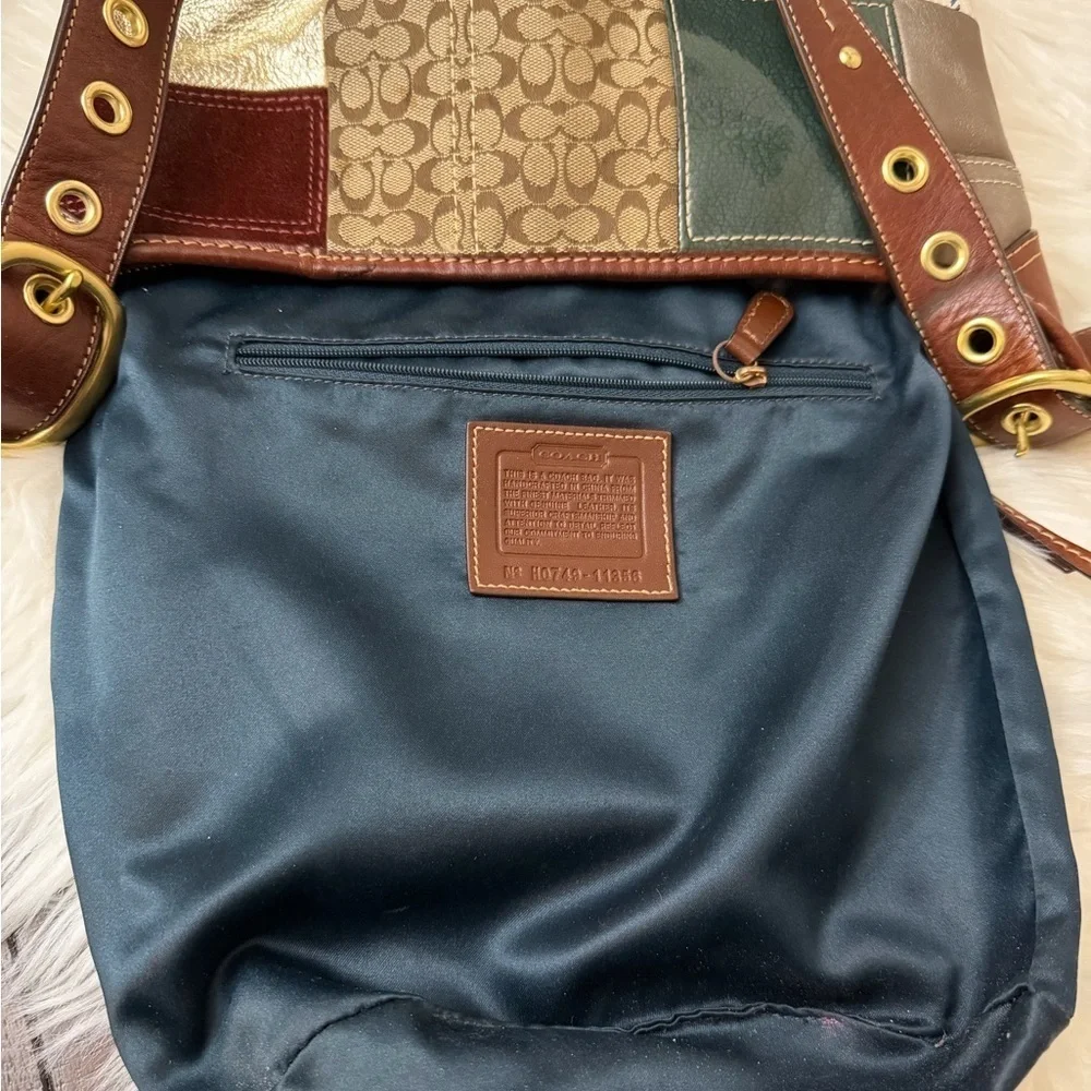 Vintage Coach Bleecker Holiday Patchwork Duffle bag#11356
